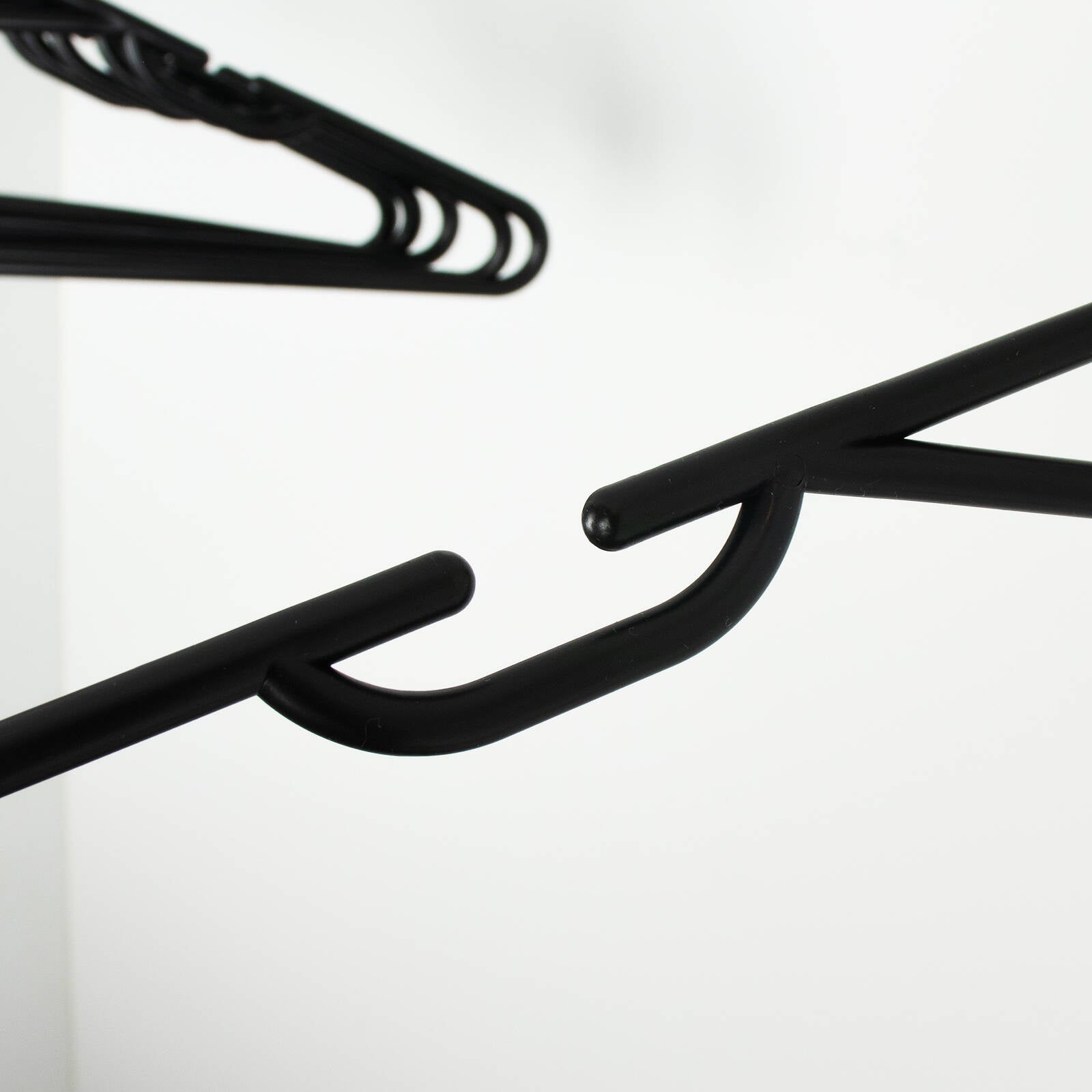 All Set Black Plastic Tube Clothes Hangers 10 Pack