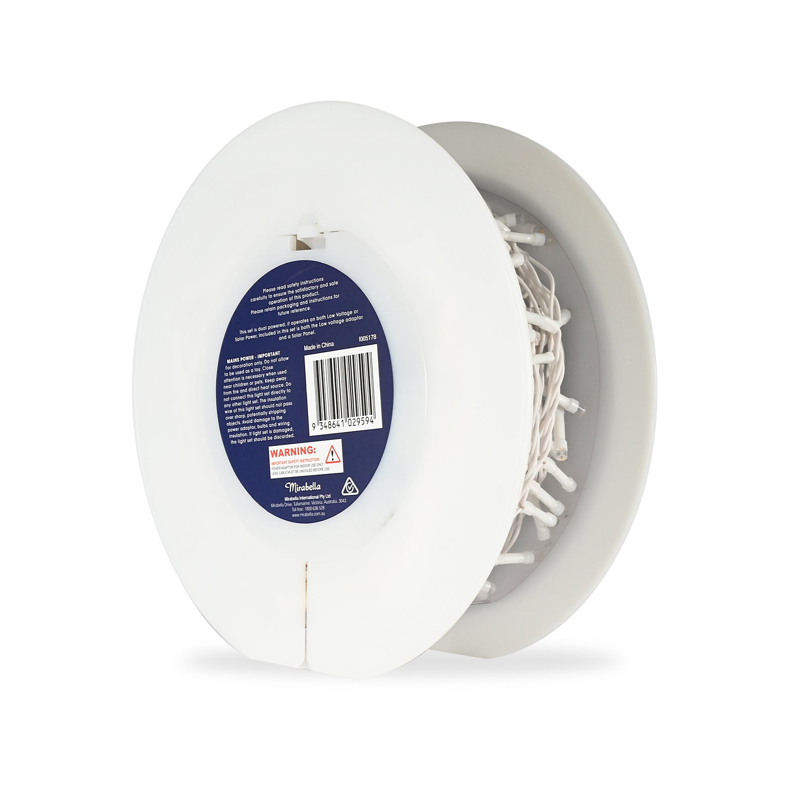 Mirabella 200 LED Dual Power Warm White Fairy Lights - Solar & Low Voltage