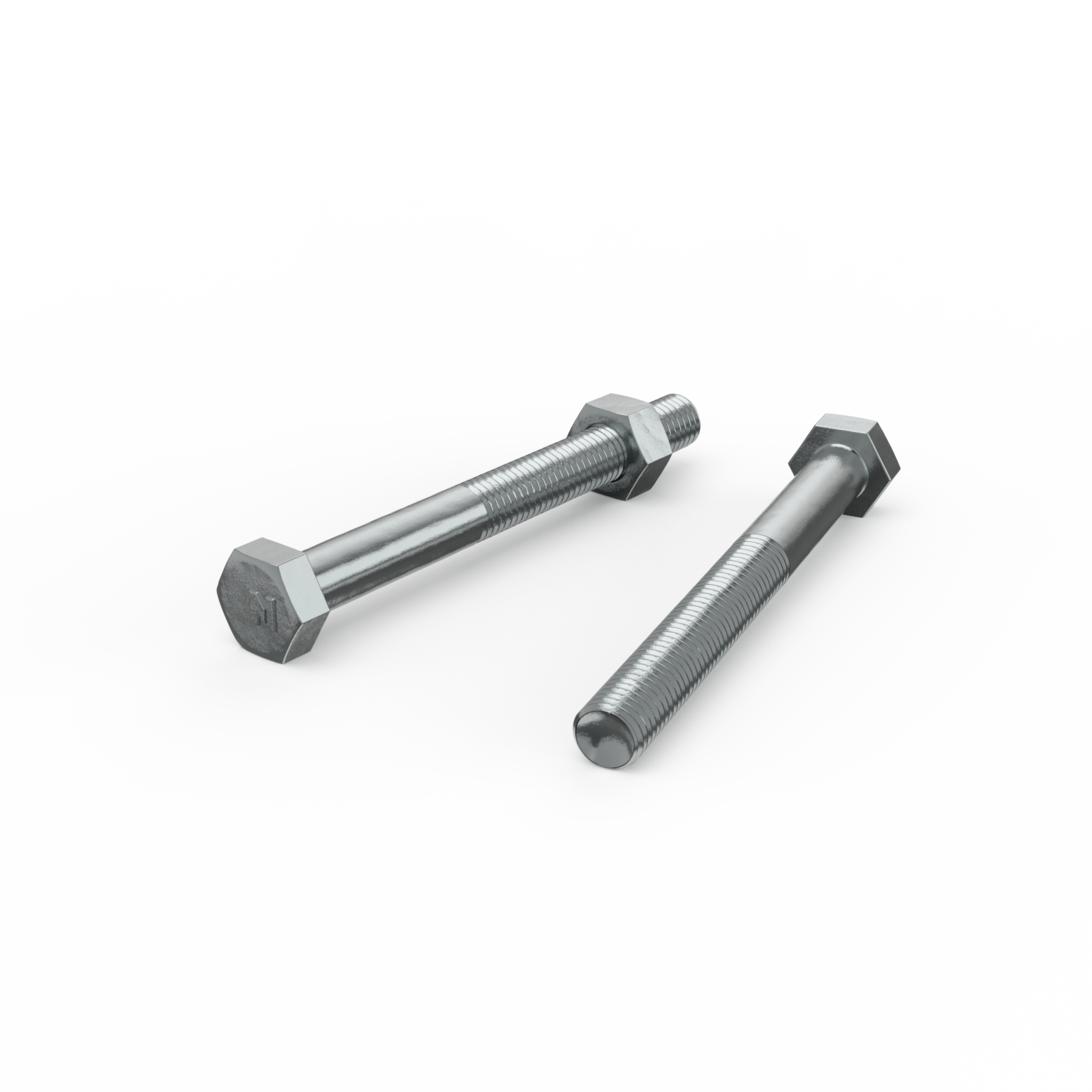 ZENITH M10 x 100mm Zinc Plated 4.6 Grade Hex Head Bolt and Nut