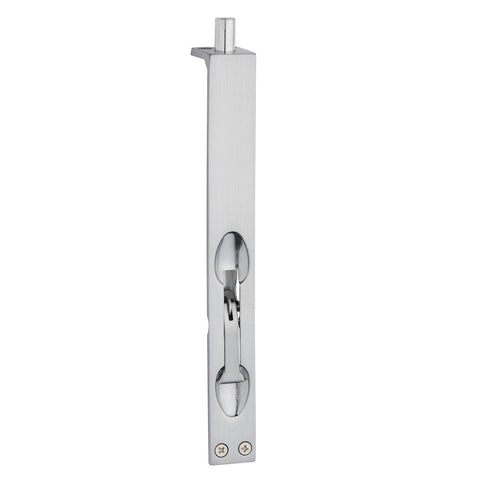 Delf Trade Flush Bolt 200mm Satin Chrome Zinc Alloy Easy Install - SuperSaverAU - view 1