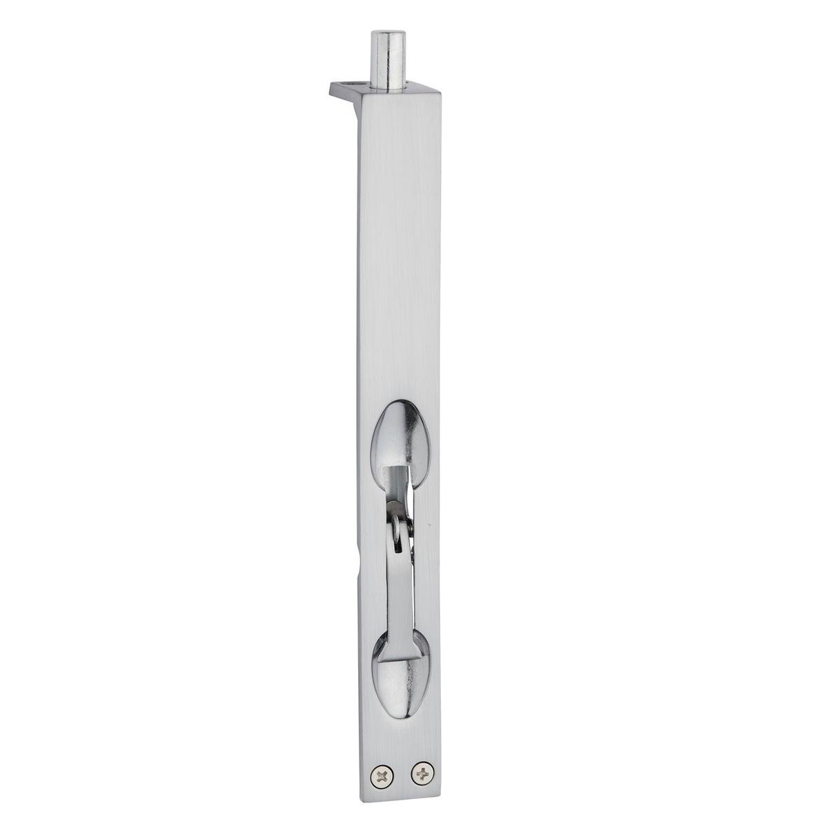 Delf Trade Flush Bolt 200mm Satin Chrome Zinc Alloy Easy Install - SuperSaverAU - view 1