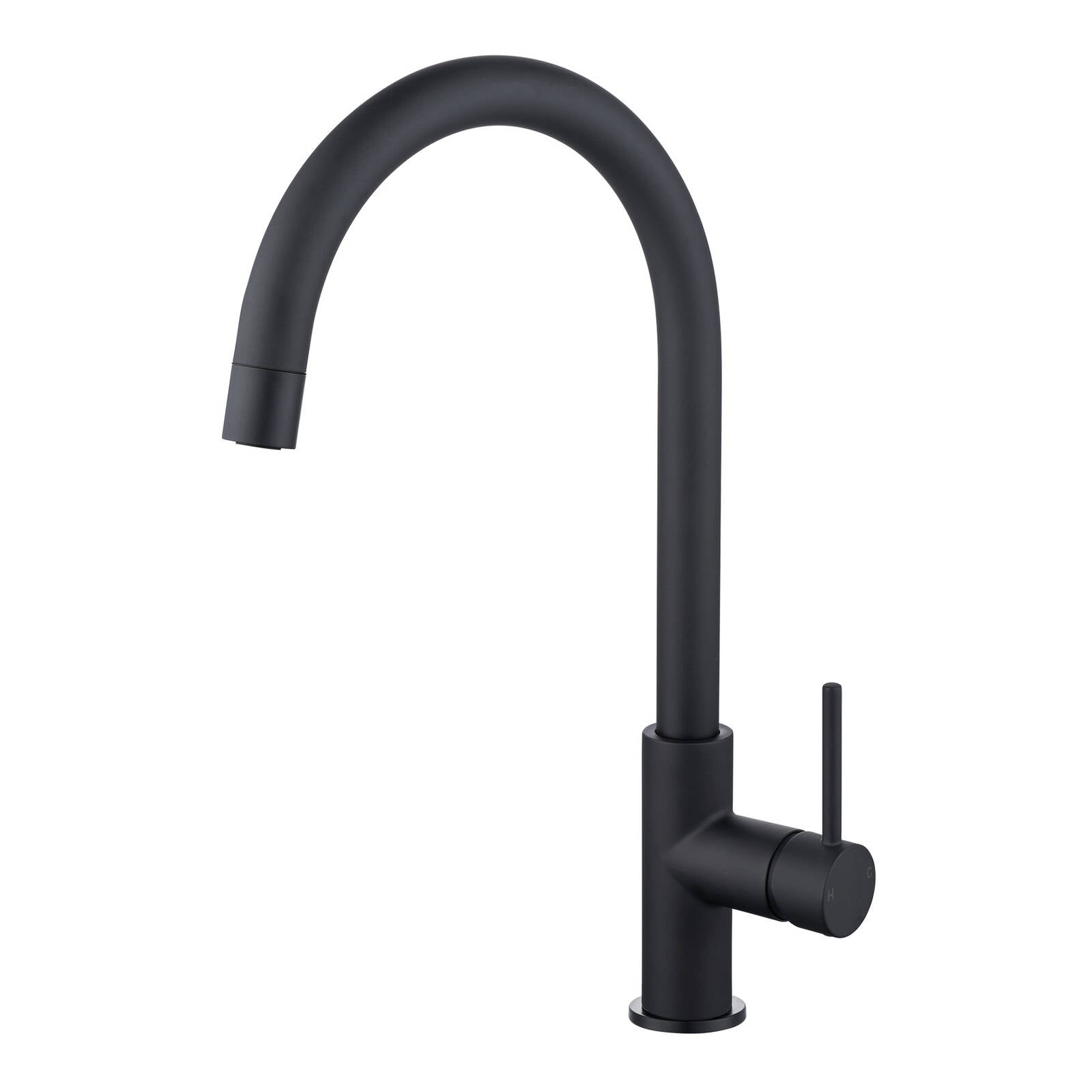 Mondella Resonance 25mm Matte Black Side Lever Dual Aerator Sink Mixer, Stainless Steel, 6L/min WELS 5 Star