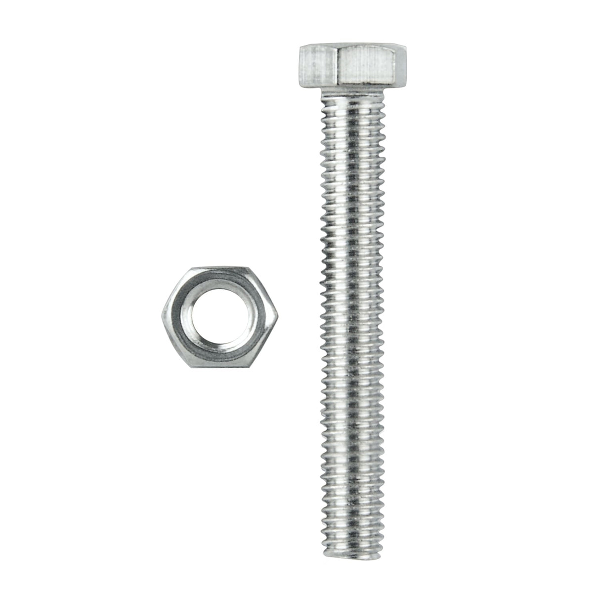 Pinnacle Hardware M12 x 75mm 316 Stainless Steel Hex Head Bolt and Nut 2 Pack
