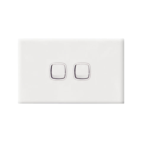 Hpm Excel 2 Gang Horizontal Wall Switch - SuperSaverAU - view 1