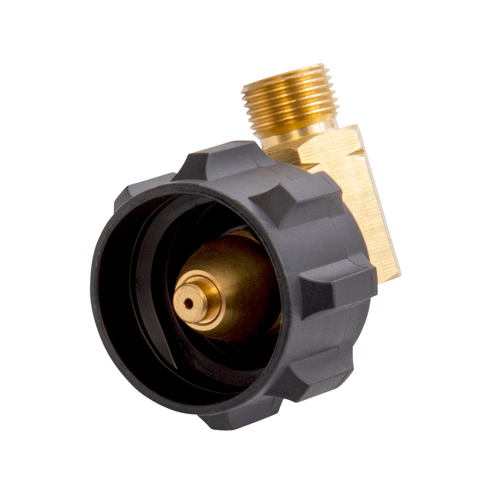 Gasmate Adaptor 3/8" BSPP LH to LCC27 Brass 90-Degree Gas Fitting