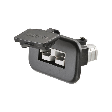 Narva HDRV Flush Mount HD Connector 50A - Black - Heavy-Duty, Compact Design - SuperSaverAU - view 1