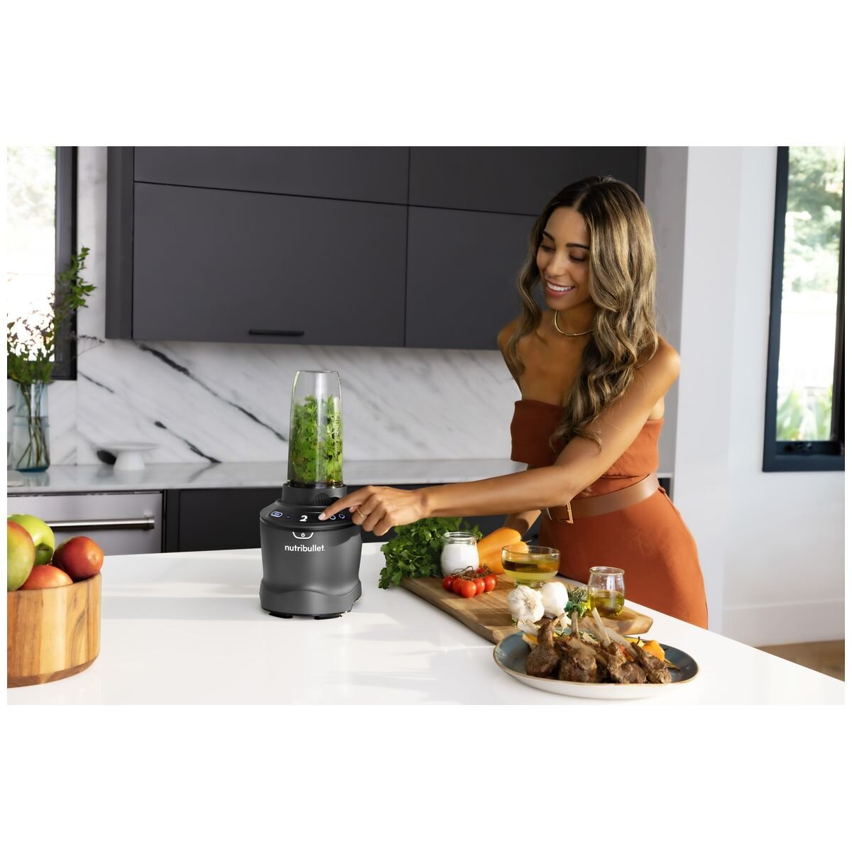 NutriBullet SmartSense Blender Combo 1.8L Pitcher - 1500W Motor, Five Speeds, Black - NBF07700-1507