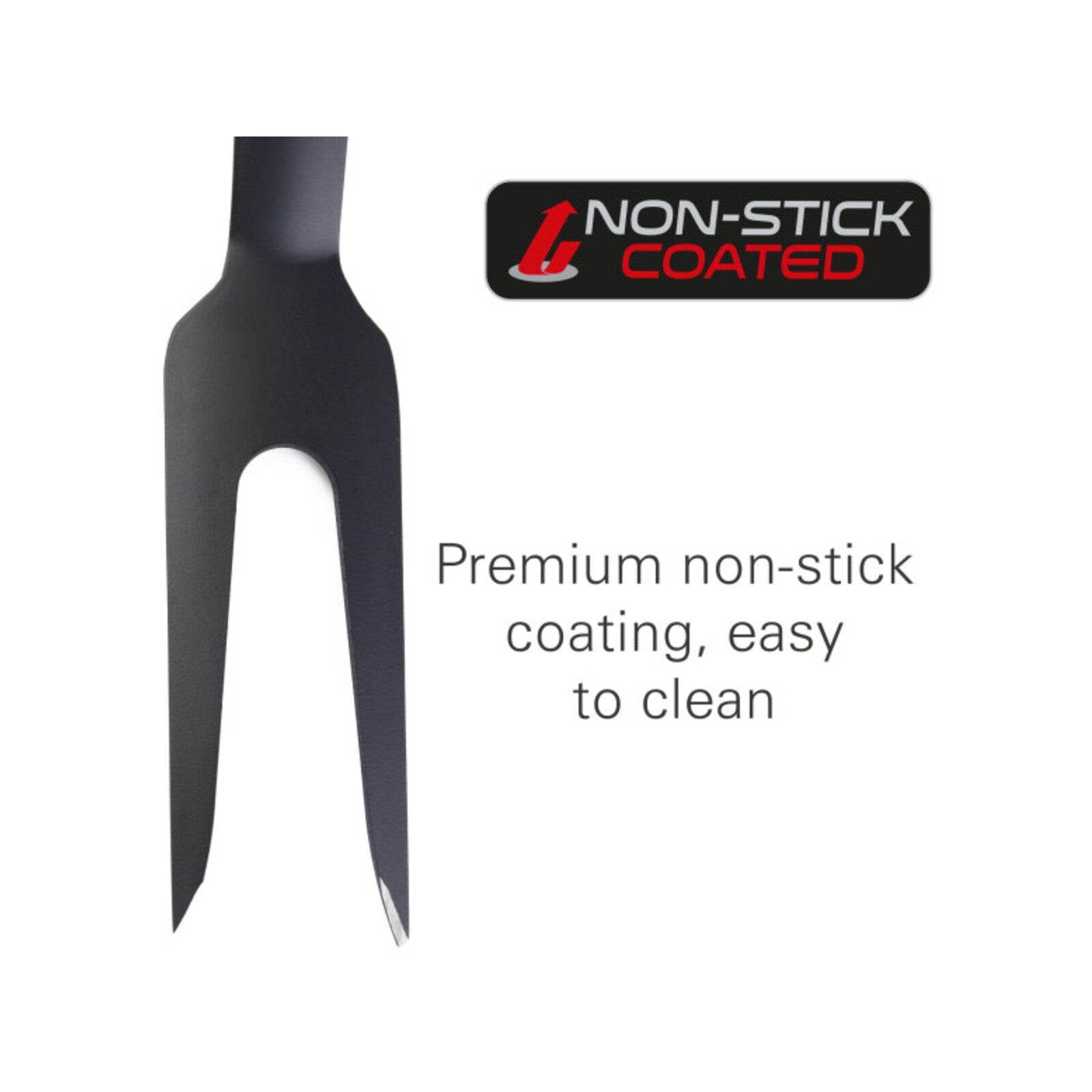 Matador Black Non-Stick BBQ Fork - Stainless Steel, Heat-Resistant TPR Handle