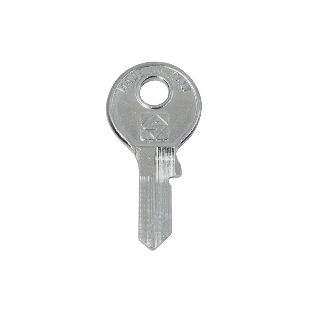 EHI VI088 Silver Blank Padlock Key, Nickel Plated Brass