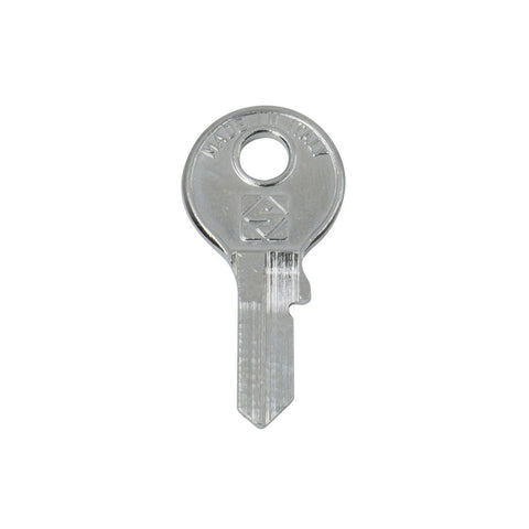EHI VI088 Silver Blank Padlock Key, Nickel Plated Brass