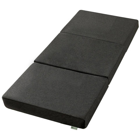 Zinus Single Trifold Folding Mattress with Carry Bag - Black - Dual Foam Layers - AU-TRIE-4SS