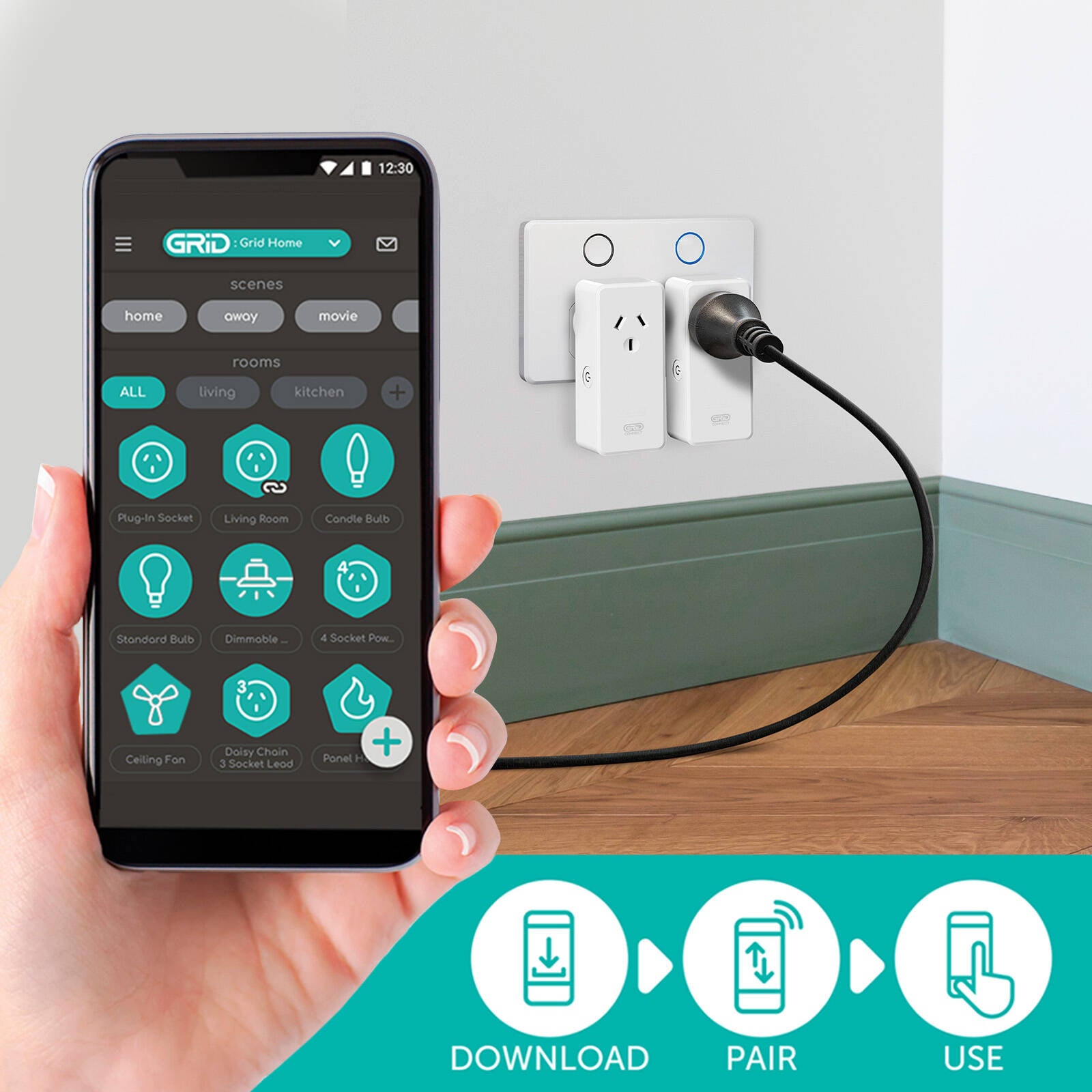 Arlec Smart Grid Connect Adaptor with Temperature and Humidity Sensor PCTH01HA