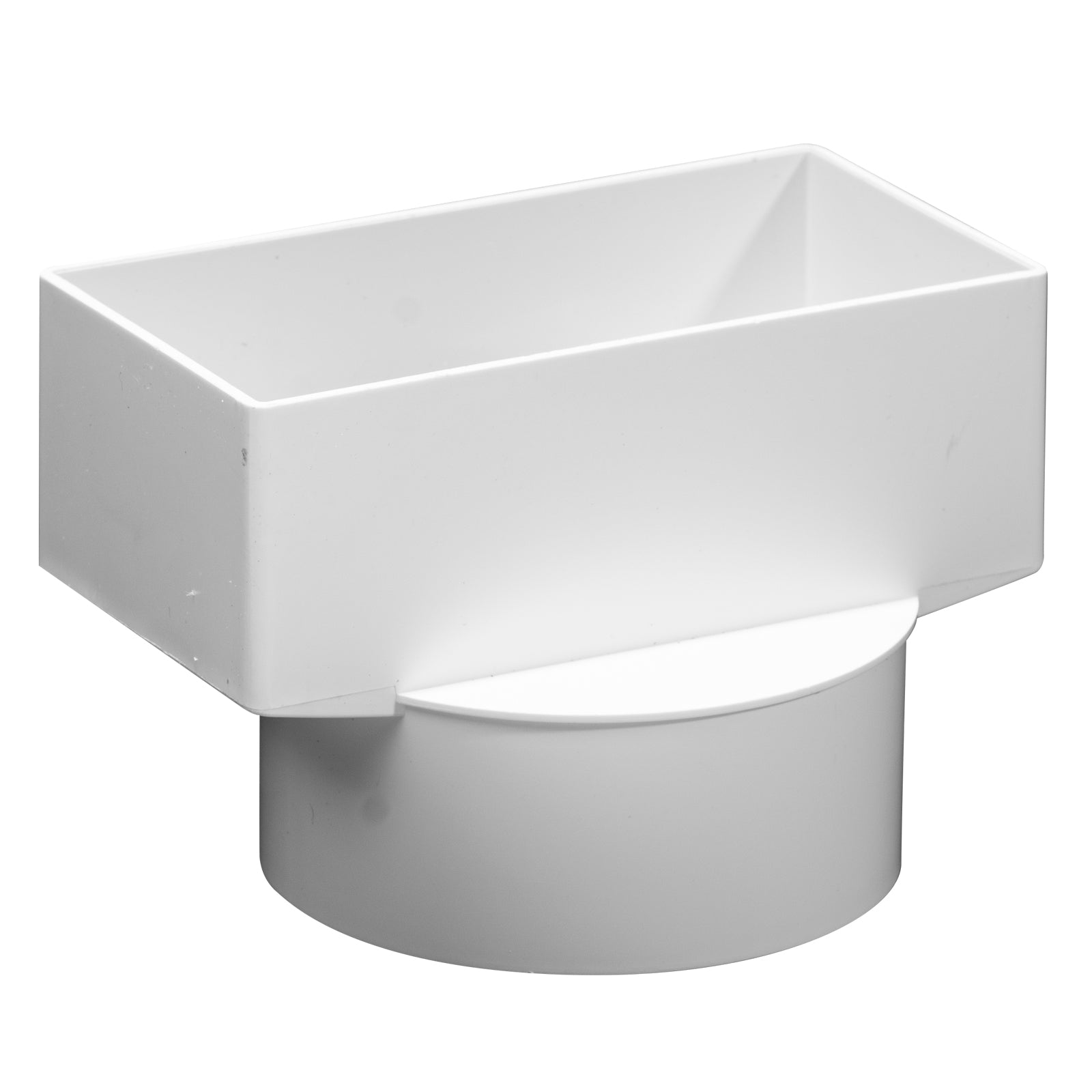Holman 100 x 50 x 90mm PVC Stormwater Downpipe Adaptor, Push-On, White
