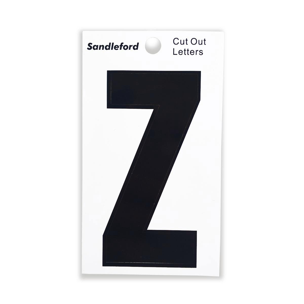 Sandleford 85mm Black Cut Out Self Adhesive House Letter Z - SuperSaverAU - view 1