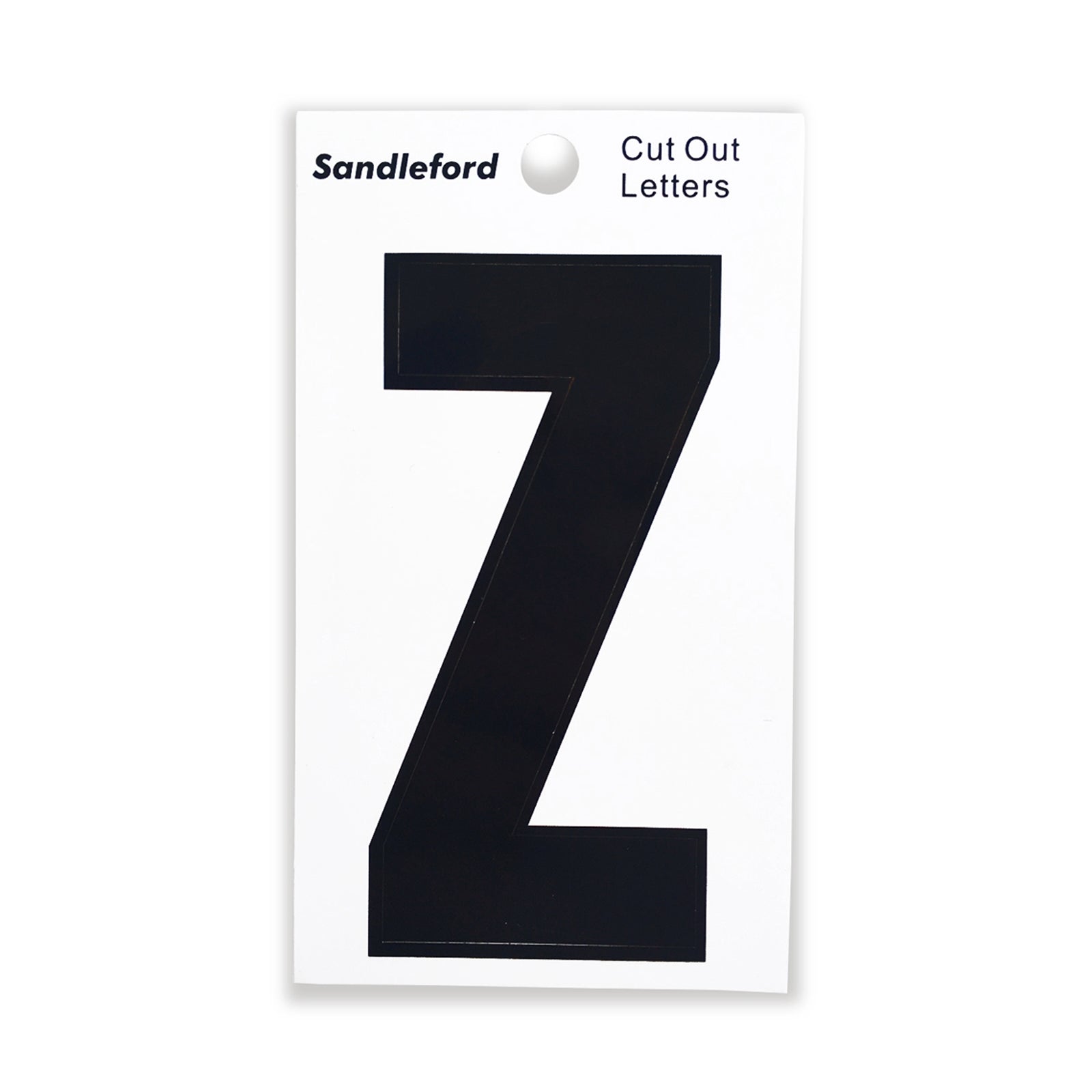 Sandleford 85mm Black Self Adhesive Cut Out House Letter Z - Weather Resistant