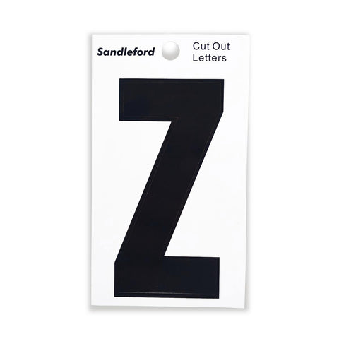 Sandleford 85mm Black Cut Out Self Adhesive House Letter Z - SuperSaverAU - view 1