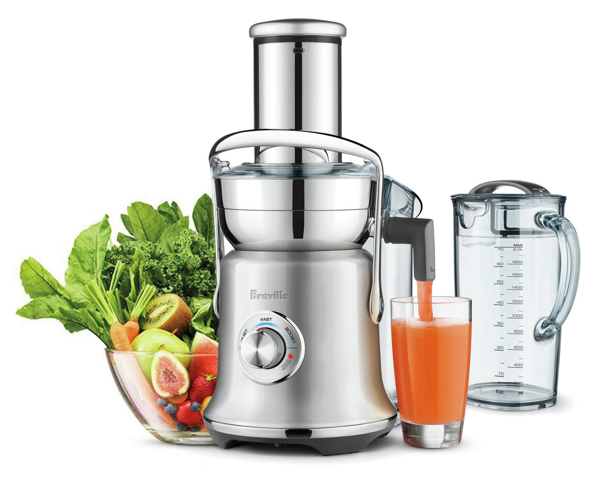Breville Juice Fountain Cold XL Juicer 1500W - Brushed Stainless Steel, 2L Seal and Store Jug - BJE830BSS