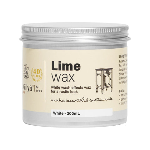 Gilly's 200ml Lime Wax White Effect for Raw Timber Interior