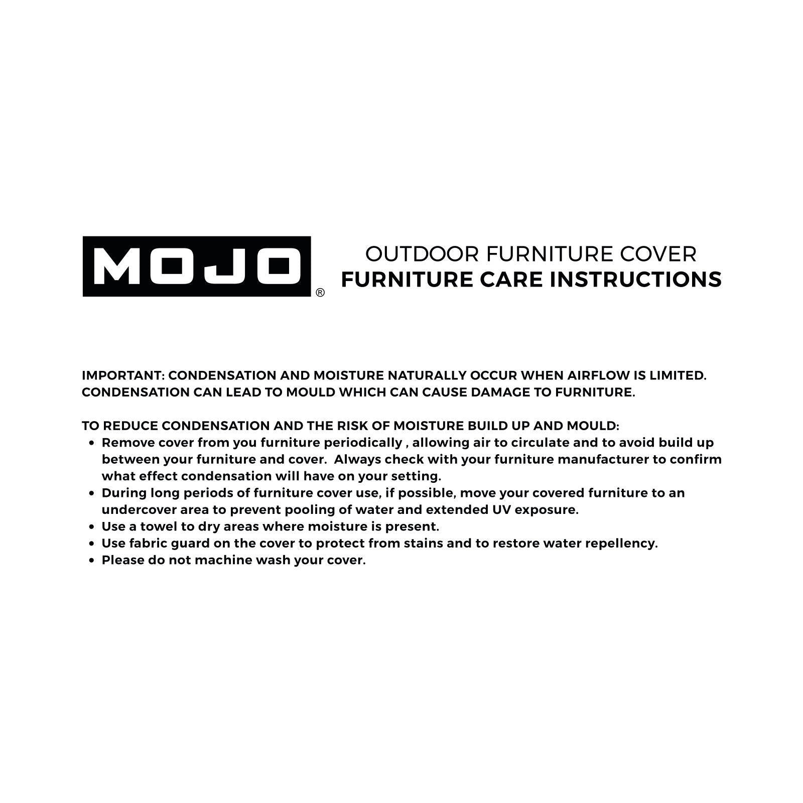 Mojo Weathertex Corner Lounge with Coffee Table Outdoor Furniture Cover, Weather & UV Resistant