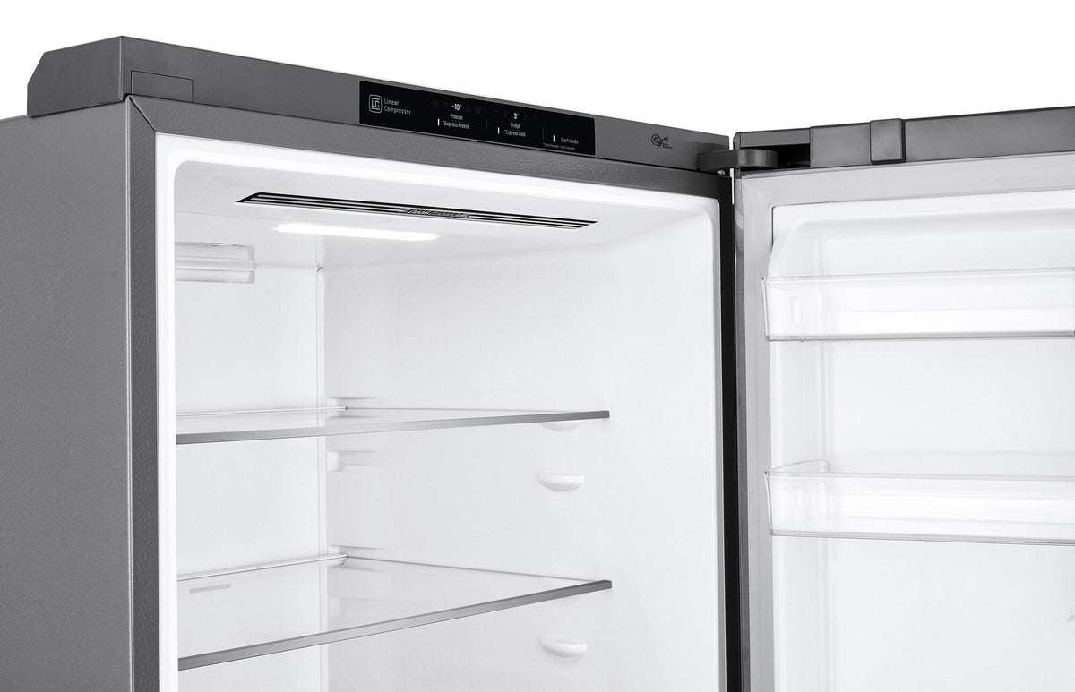 LG 420L Bottom Mount Fridge - Stainless Steel, 5 Star Energy Rating, Door Cooling - GB-455PL