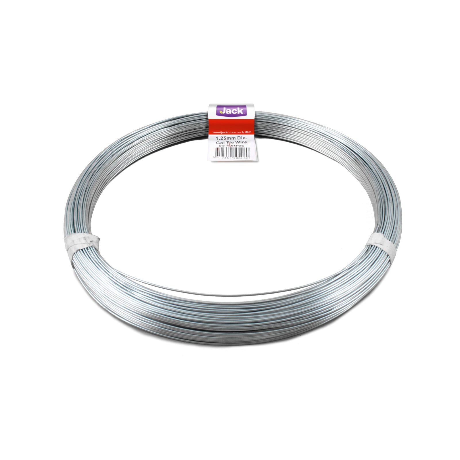 Jack 1.25mm x 95m Galvanised Steel Tie Wire 1kg Coil