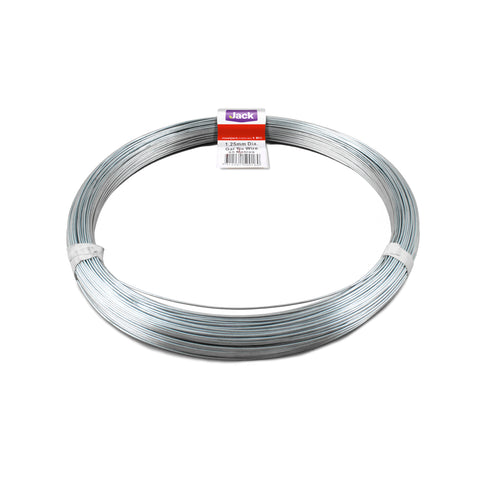 Jack 1.25mm x 95m Galvanised Steel Tie Wire 1kg Coil