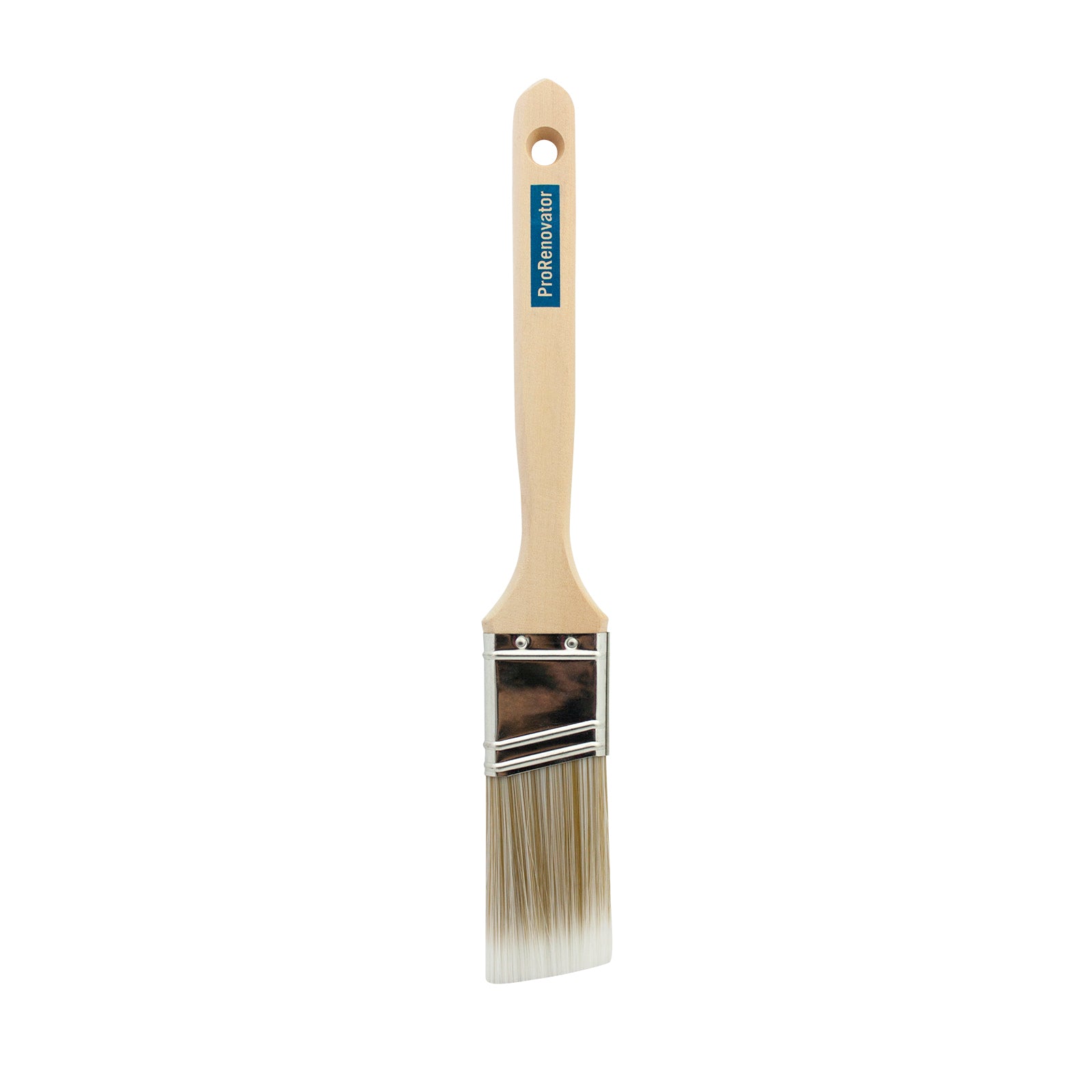 Pro Renovator Angled Trim Paint Brush 38mm Synthetic Filament Raw Timber Handle
