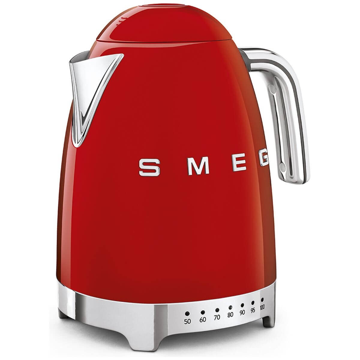 Smeg 50s Retro Style 1.7L Variable Temperature Kettle - Red, 7 Settings, Keep Warm - KLF04RDAU