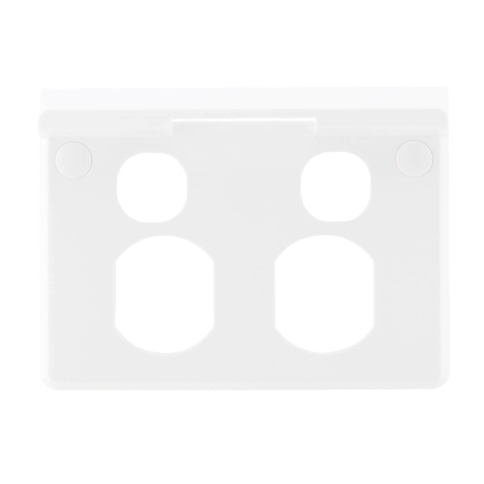 Deta X6 White Polycarbonate Clip On Cover With Shelf for Double Power Point
