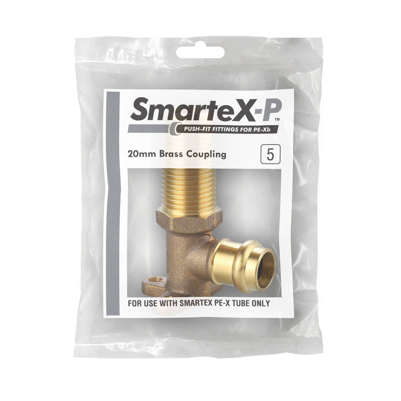 SmarteX-PRESS 15 x 15mm Male Back Plate Elbow, Lead Free Brass
