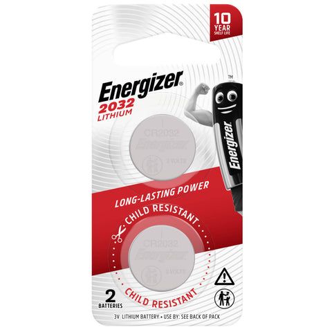 Energizer 2032 3V Lithium Coin Battery 2 Pack CR2032