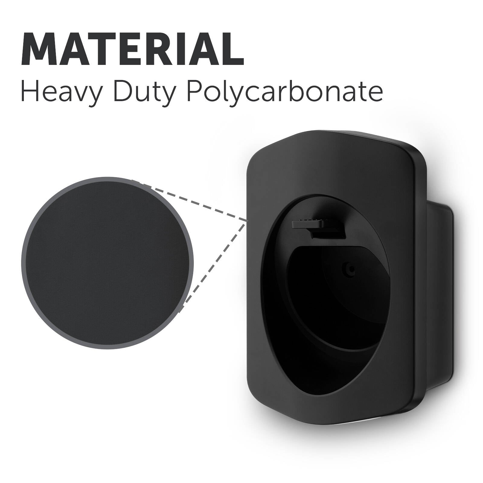 Arlec Heavy Duty EV Charger Cable Holder, Black Polycarbonate
