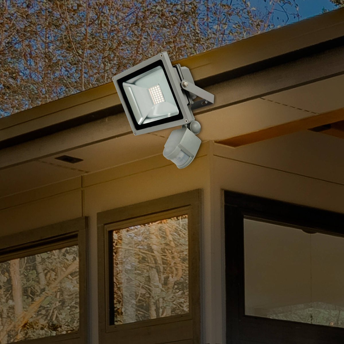 Brilliant 20W Grey Ranger III LED Floodlight with Sensor 1800 Lumens - SuperSaverAU - view 5