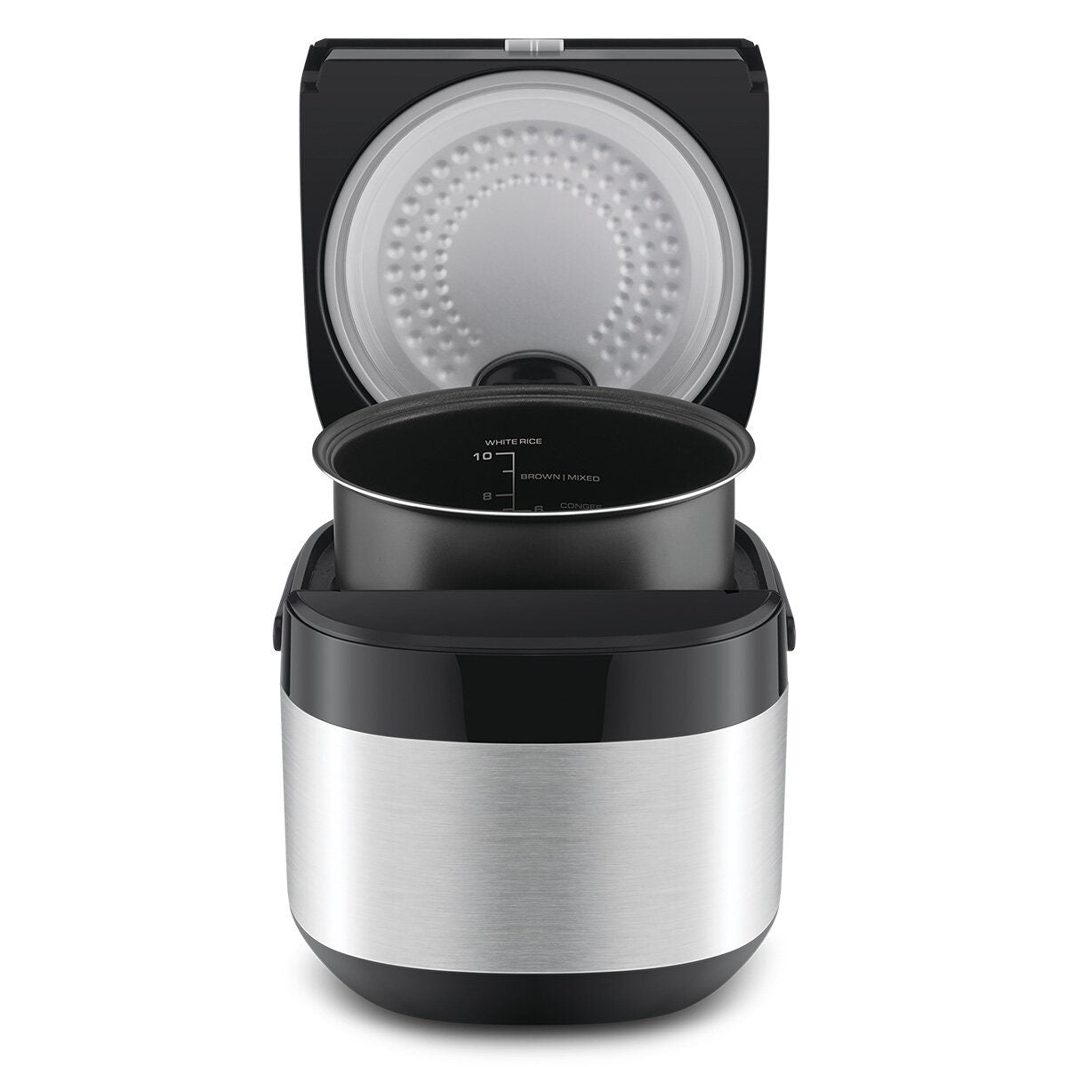 Breville the Rice Box Pro rice cooker - 10 cup capacity, Fuzzy Logic, eight presets, silver - LRC470BSS