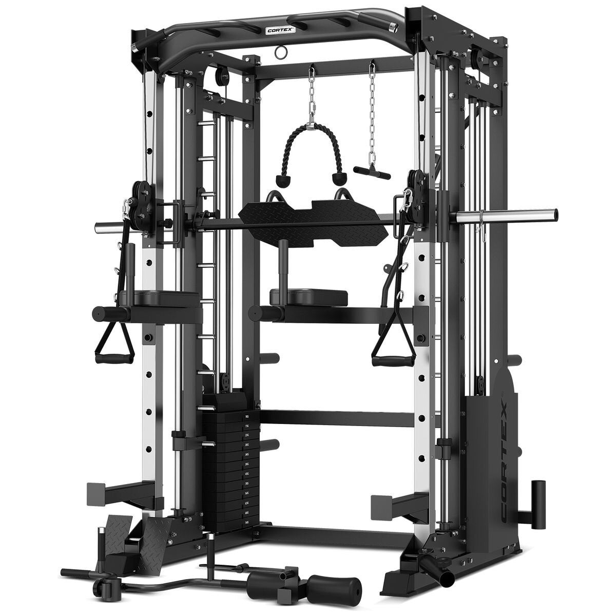 Cortex multi-gym with black finish - 2186mm high, 1513mm wide, 2035mm deep - CSST-SM25