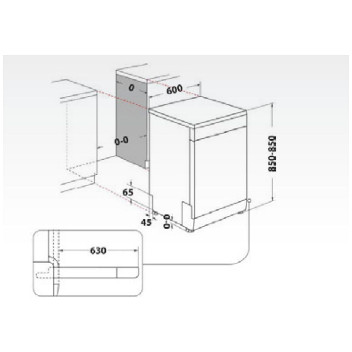 Whirlpool 60cm Freestanding Dishwasher - 14 Place Settings, Black, SpaceClean 3rd Rack - WDFS3I4PBSAU