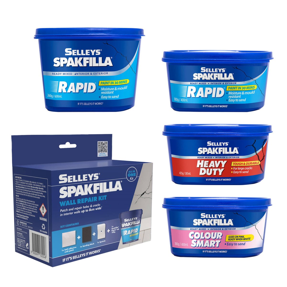 Selleys Spakfilla Colour Smart 180g White Gap Filler - Paintable & Sandable