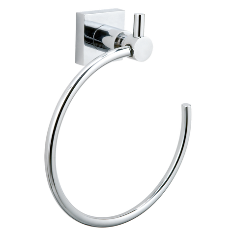 Tesa Hukk Towel Ring - Self-Adhesive - Chrome - 177mm x 200mm - Easy Installation - SuperSaverAU - view 1