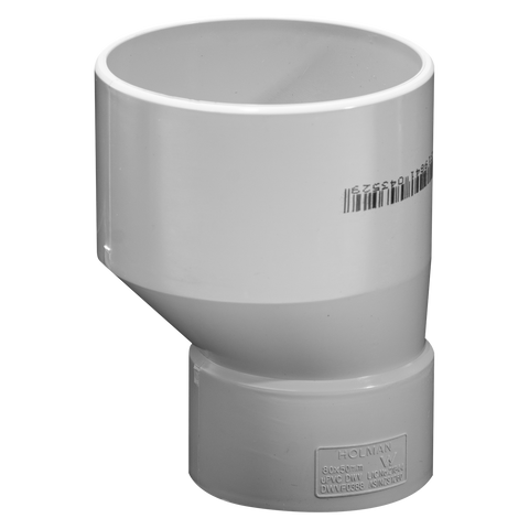 Holman 80 x 50mm PVC DWV Taper Level Invert, Underground Rated