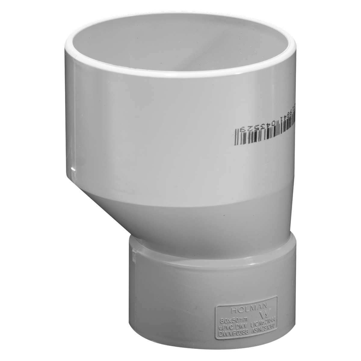 Holman 80 x 50mm PVC DWV Taper Level Invert, Underground Rated