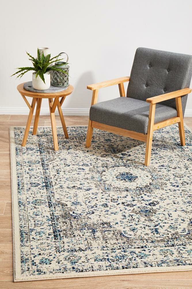 Rug Culture Evoke Medium White Polypropylene Rug 230x160cm - Power Loomed - EVO251WHI230X160