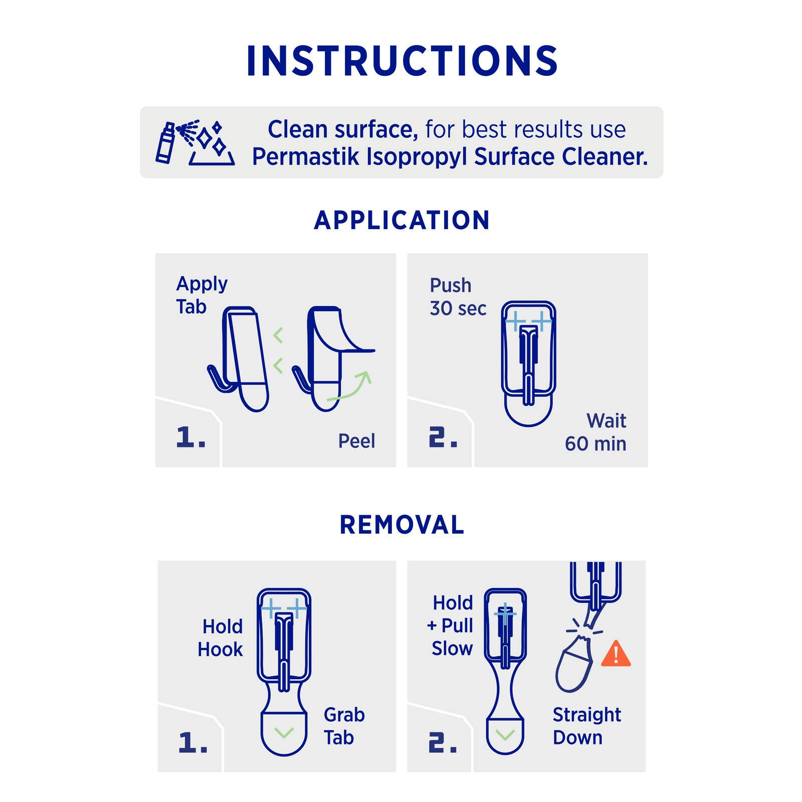 Permastik Small Stainless Steel Kitchen Hooks - 6 Pack