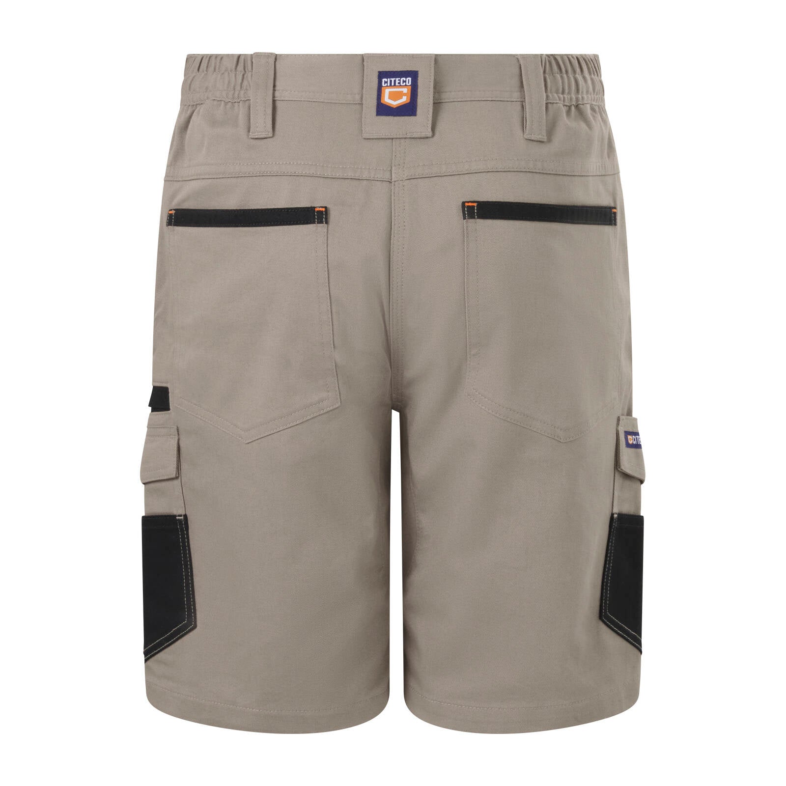 Citeco Women's Khaki Cotton Stretch Mid Shorts - Size 14