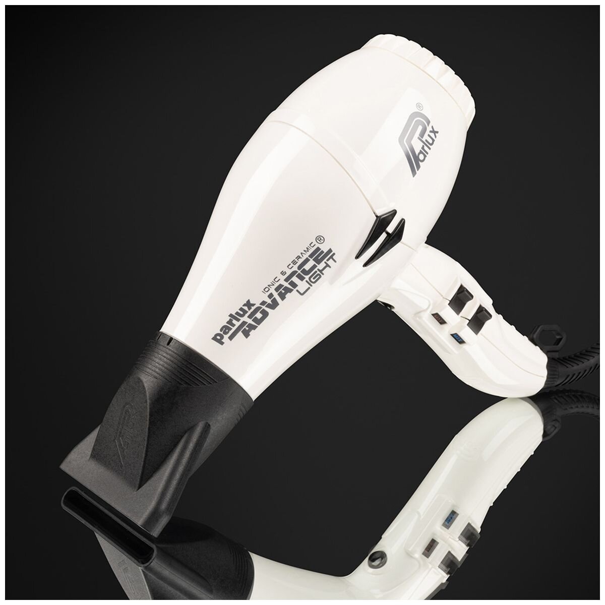 Parlux Advance Light Ionic and Ceramic Hair Dryer 2200W - White - Quiet Operation - 150088
