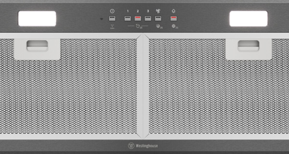 Westinghouse 86cm integrated undermount rangehood - dark stainless steel, Hob2Hood, 800m³/h - WRI825BC