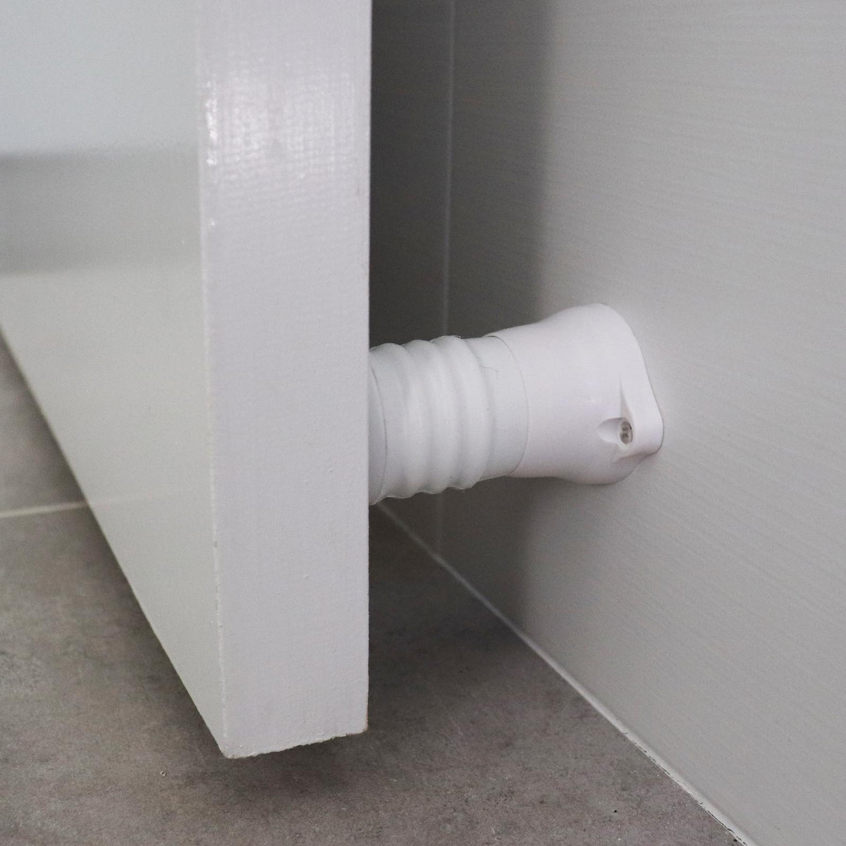 Adoored 75mm White Cushion Clip Door Stop - Plastic/Rubber, Indoor