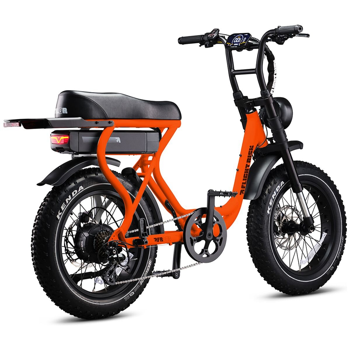 Flight Risk FR303 pass-through frame e-bike - 500W motor, up to 80km range - Orange - FR-303ORANGE