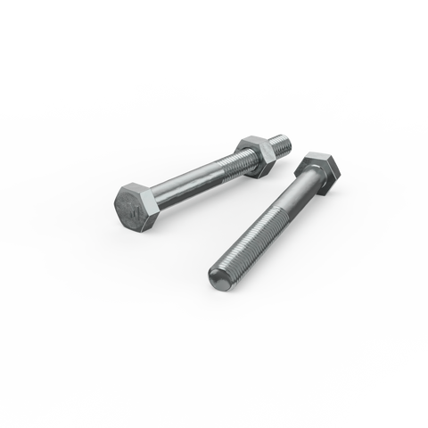 Zenith M8 x 75mm Zinc Plated Hex Head Bolts and Nuts - 2 Pack - Strong Grip - SuperSaverAU - view 1