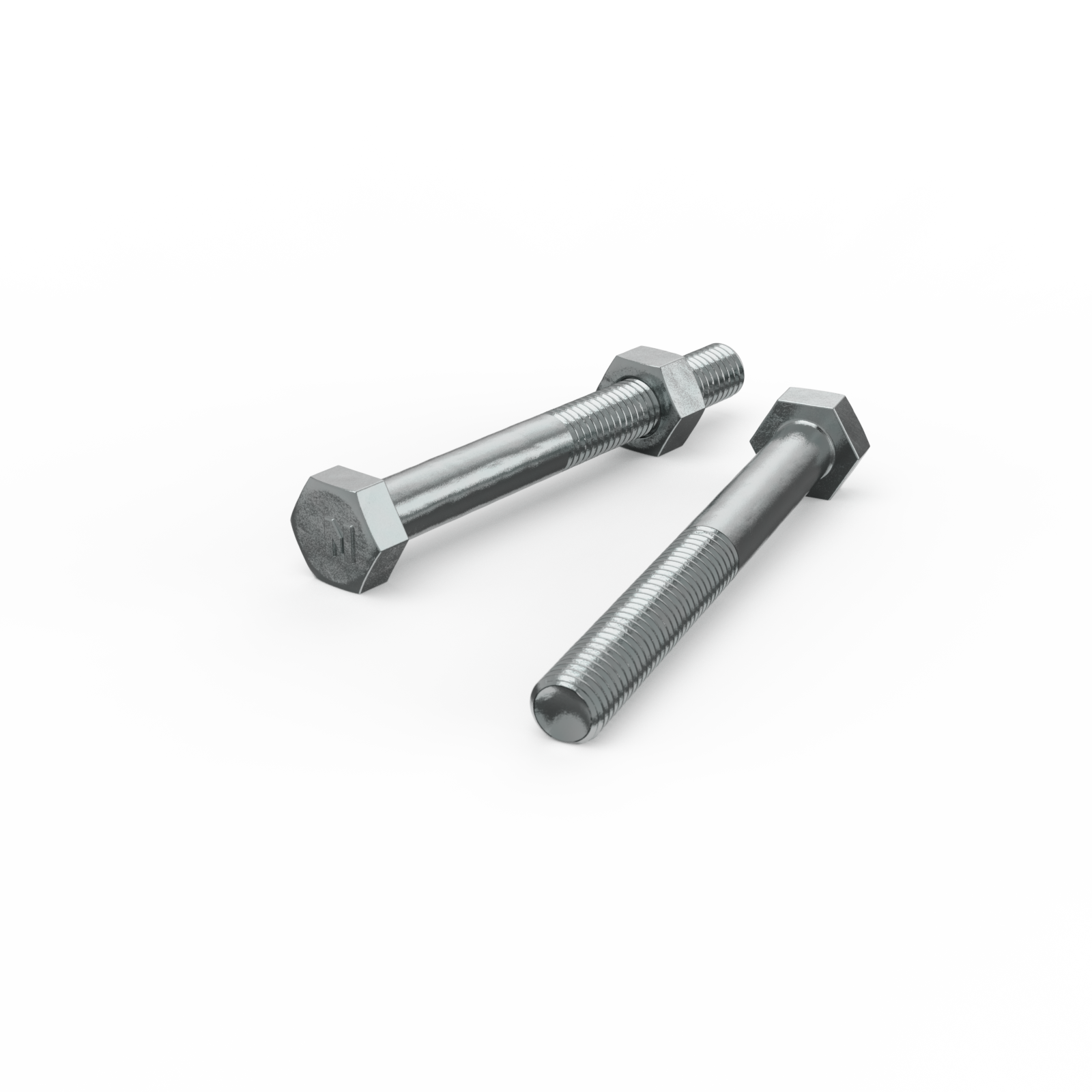 ZENITH M8 x 75mm Zinc Plated 4.6 Grade Steel Hex Head Bolt And Nut