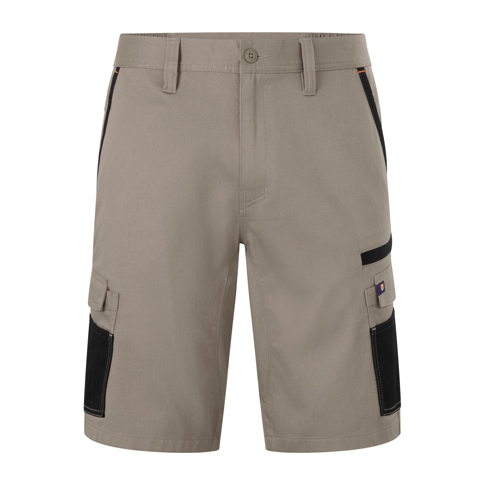Citeco Khaki Cotton Stretch Cargo Mid Shorts - 245gsm Twill, Size 102R